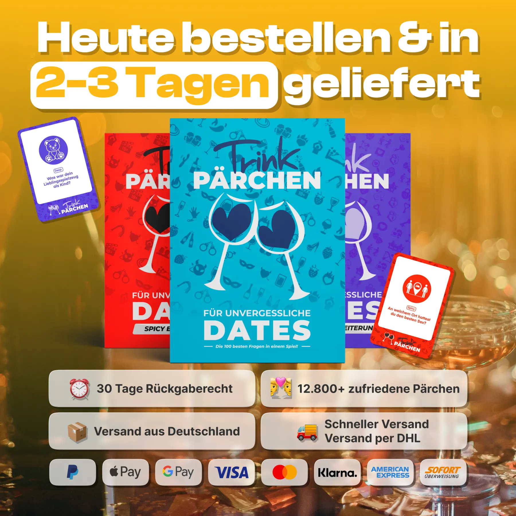 Hauptspiel + Spicy Erweiterung + Deeptalk Erweiterung